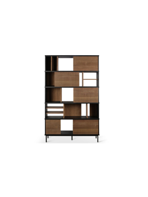 Teak Oscar Rack With 5 Sliding Doors