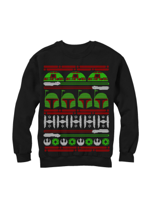 Men's Star Wars Ugly Christmas Boba Fett Sweatshirt