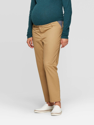 Maternity Side Panel Chino Pants - Isabel Maternity By Ingrid & Isabel™ Brown