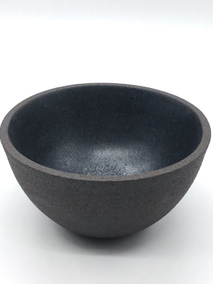Enoki Bowl | 6" X 3" | Brownstone/matte Black