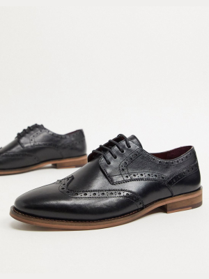 Walk London Tribute Brogues Black Leather