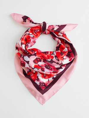 Poppy Floral Print Scarf