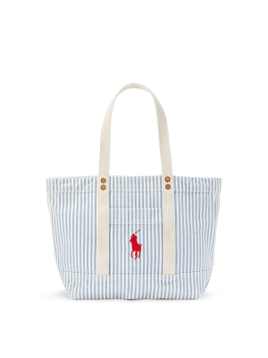 Canvas Striped Medium Tote