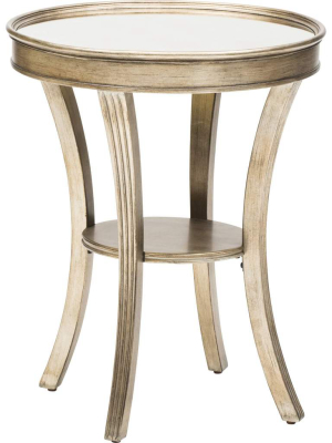 Round Mirror Accent Table