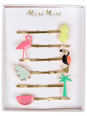 Tropical Enamel Hair Slides