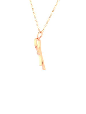 Ribbon Pendant W Diamond