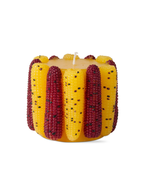 Tag Harvest Corn Pillar Candle