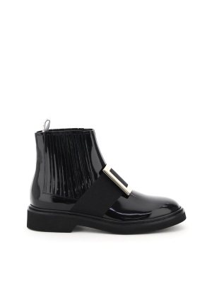 Roger Vivier Viv' Rangers Buckle Chelsea Boots