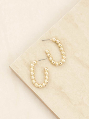 Golden Bauble 18k Gold Plated Hoop Earrings