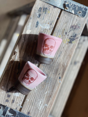 Shot Glass: Skull - Pink