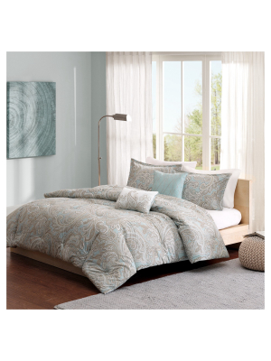 Dierdre Paisley Cotton Comforter Set - 5-piece