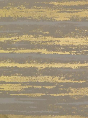 Atmosphere Wallpaper In Khaki And Gold By Antonina Vella For York Wallcoverings