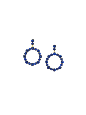 Sterling Pave Open Circle Earring