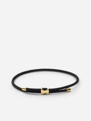 Orson Pull Bungee Rope Bracelet, Gold Vermeil