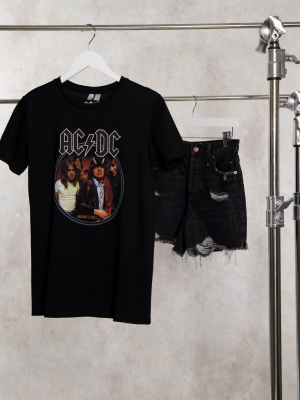 Asos Design Band T-shirt With Acdc Print