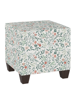 Ottoman Nourry Floral Sage - Threshold™