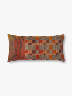 Rust & Multi-colored Pillow By Ed Ellen Degeneres Crafted By Loloi