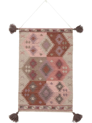 Abel Wall Hanging Taupe/beige/eggplant