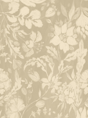 Flowery Ornament Wallpaper In Taupe From The Complementary Collection By Mind The Gap