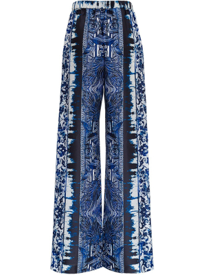 Alberta Ferretti Rhapsody Printed Wide Leg Pants