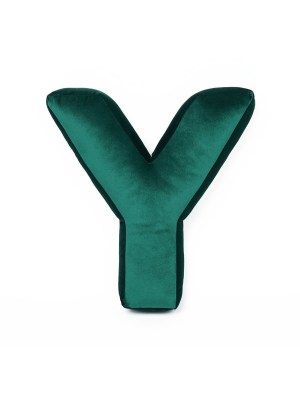 Velvet Letter Y Cushion - Handmade To Order