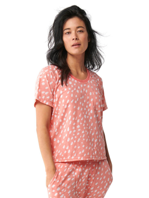 Speckle Pink Short Sleeve Tee