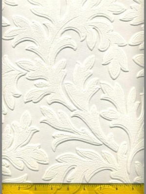 Anaglypta Premium Textured Vinyl High Leaf Floral Paintable Wallpaper By Burke Decor