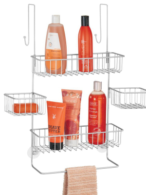 Mdesign X-wide Metal Over Door Bathroom Tub/shower Caddy Organizer