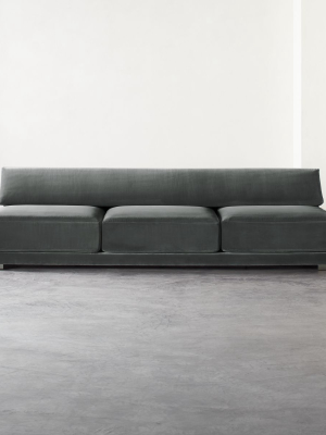 Familia Dark Grey Velvet 3 Seater Sofa