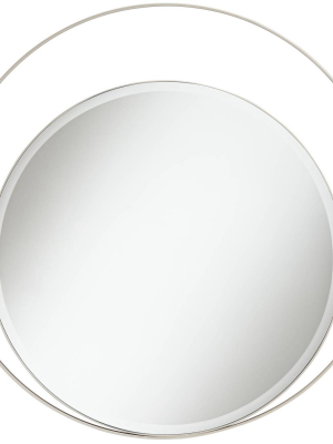 Possini Euro Design Possini Euro Keri 31 1/2" Silver Asymmetrical Wall Mirror