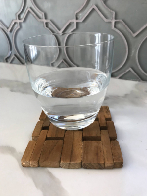 4pk Teak Wood Coasters - Hip-o Modern Living