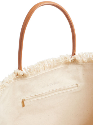 Cap Ferrat Tote Beige Navy/gold