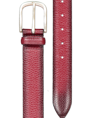 Micron Deep Leather Belt Bordeaux