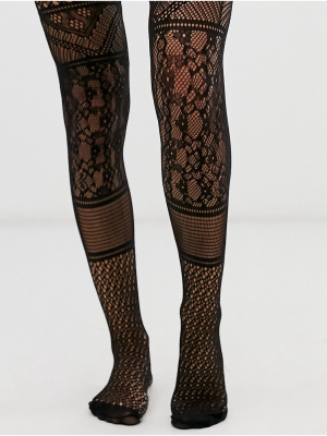 Asos Design Paneled Lace Tights