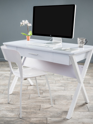 Kappa Computer Desk White - Christopher Knight Home