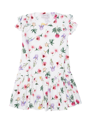 Monnalisa Floral Printed Ruffled Dress