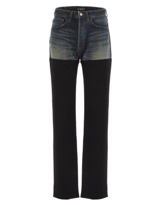 Balenciaga Two-tone Straight-leg Jeans