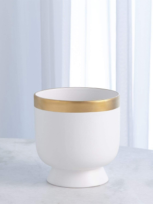 Global Views Modern Banded Vase Small - Gold