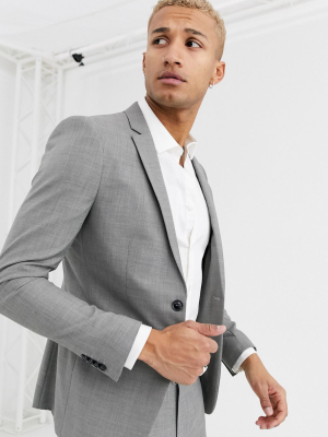 Topman Skinny Suit Jacket In Gray