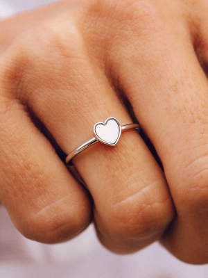 Heart Of Pearl Ring