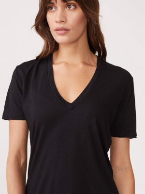 Cotton Modal Relaxed V Neck Tee