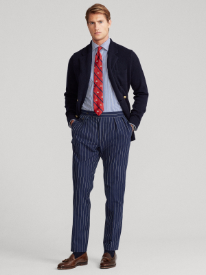 Striped Cotton-blend Suit Trouser