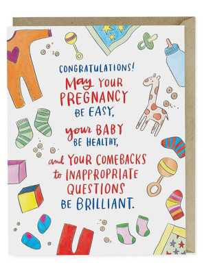 Inappropriate Questions Baby Card