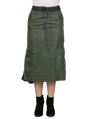 Sacai Drawstring Midi Skirt