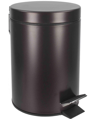 Home Basics 3 Liter Steel Step Waste Bin, Bronze