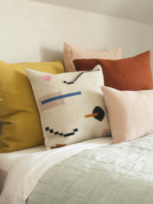 Simple Square Linen Pillow Blush