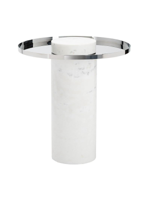 Pillar Marble Side Table