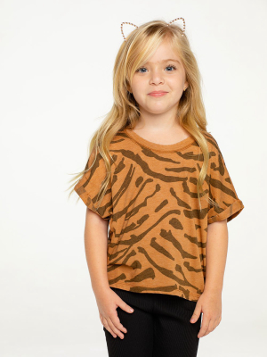 Girls Rpet Vintage Jersey Hi Lo Roll Sleeve Boxy Tee