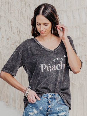 "just Peachy" Graphic Tee