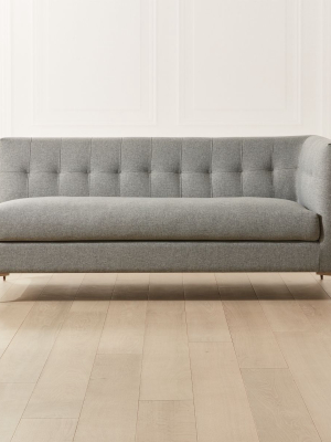 Holden Grey Tufted Right Arm Loveseat